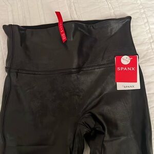 Faux leather Spanx leggings